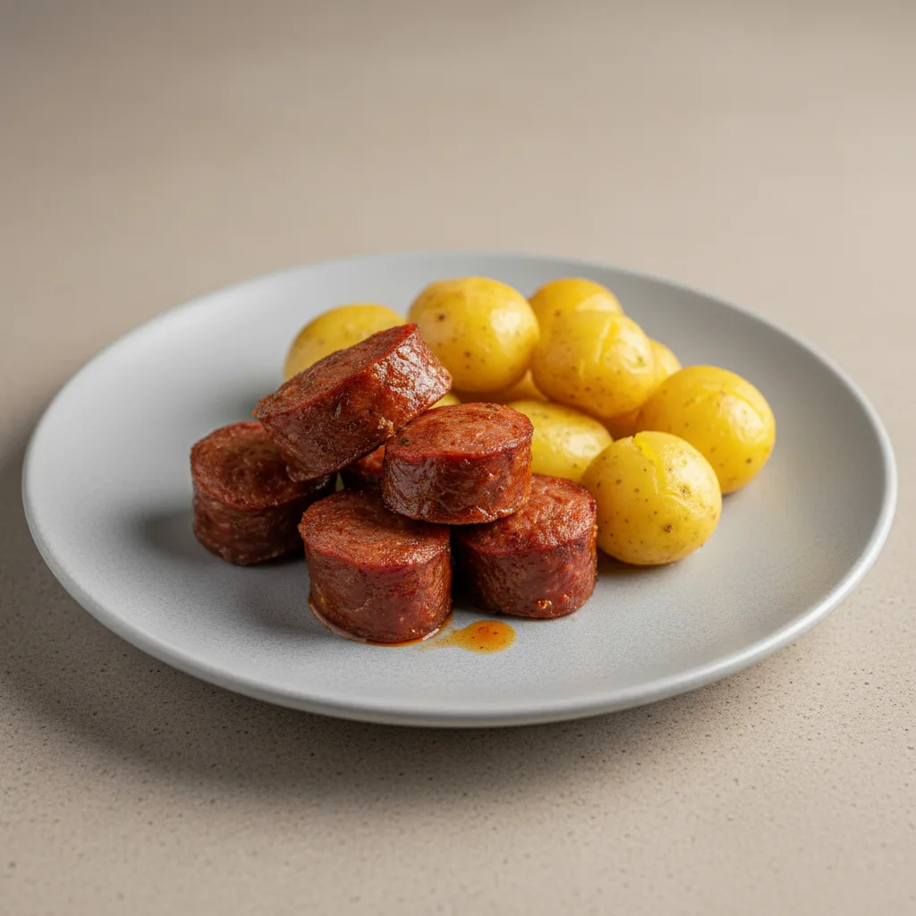 Chorizo and Papa Criolla