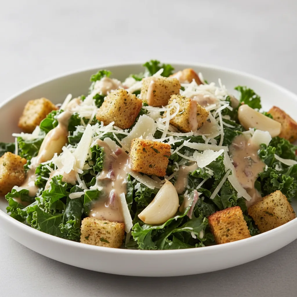 Kale Garlic Caesar Salad