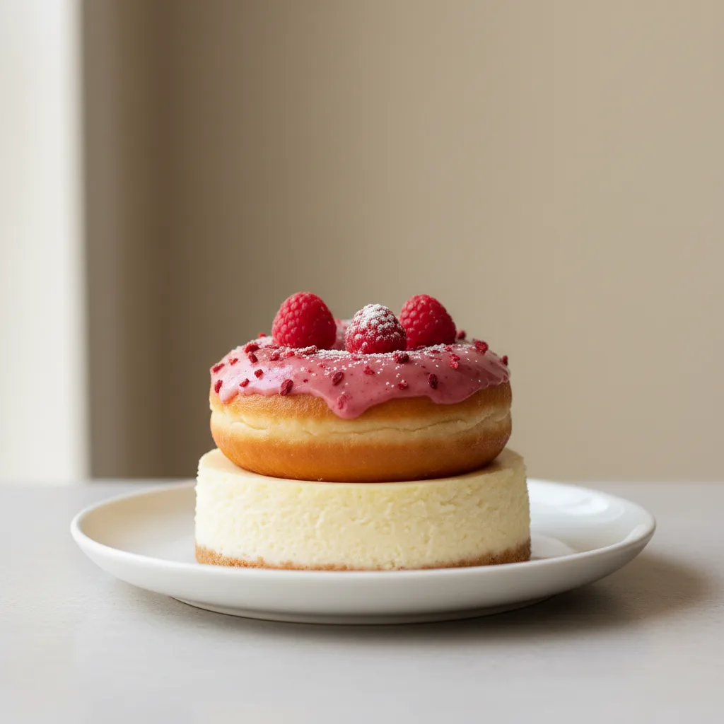 Raspberry Donut Cheesecake Raspberry Donut Cheesecake