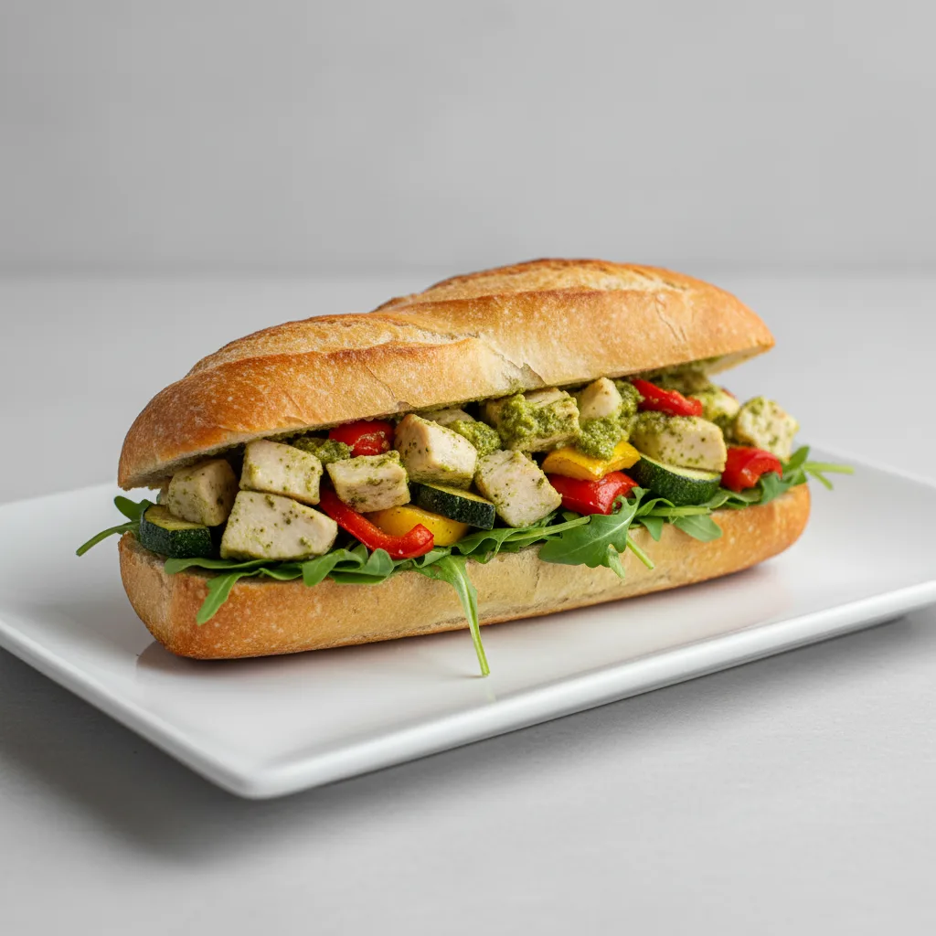 Chicken Pesto Baguette Chicken Pesto Baguette