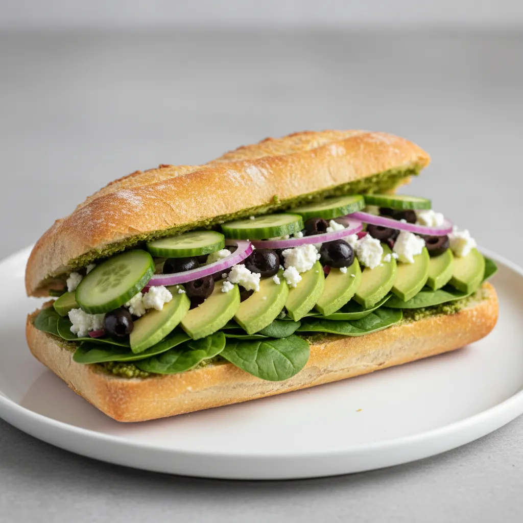 Mediterranean Avocado Baguette Mediterranean Avocado Baguette