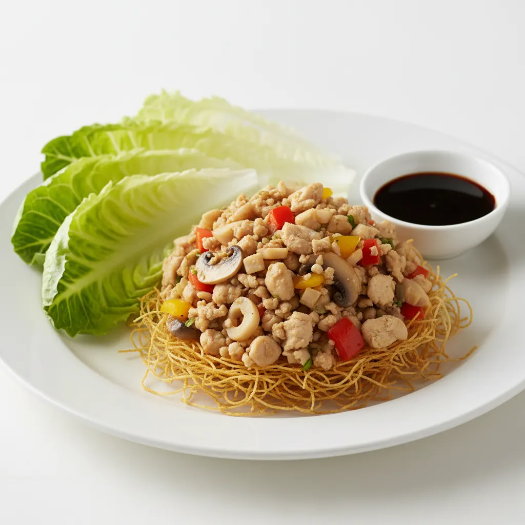 Chicken Lettuce Cups with Hoisin Sauce Chicken Lettuce Cups with Hoisin Sauce