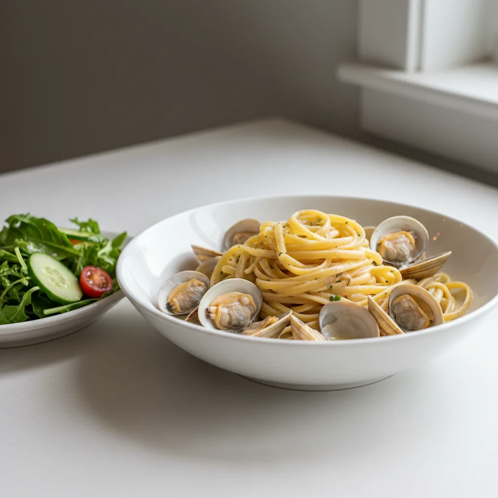 Linguini Con Clams and White Sauce