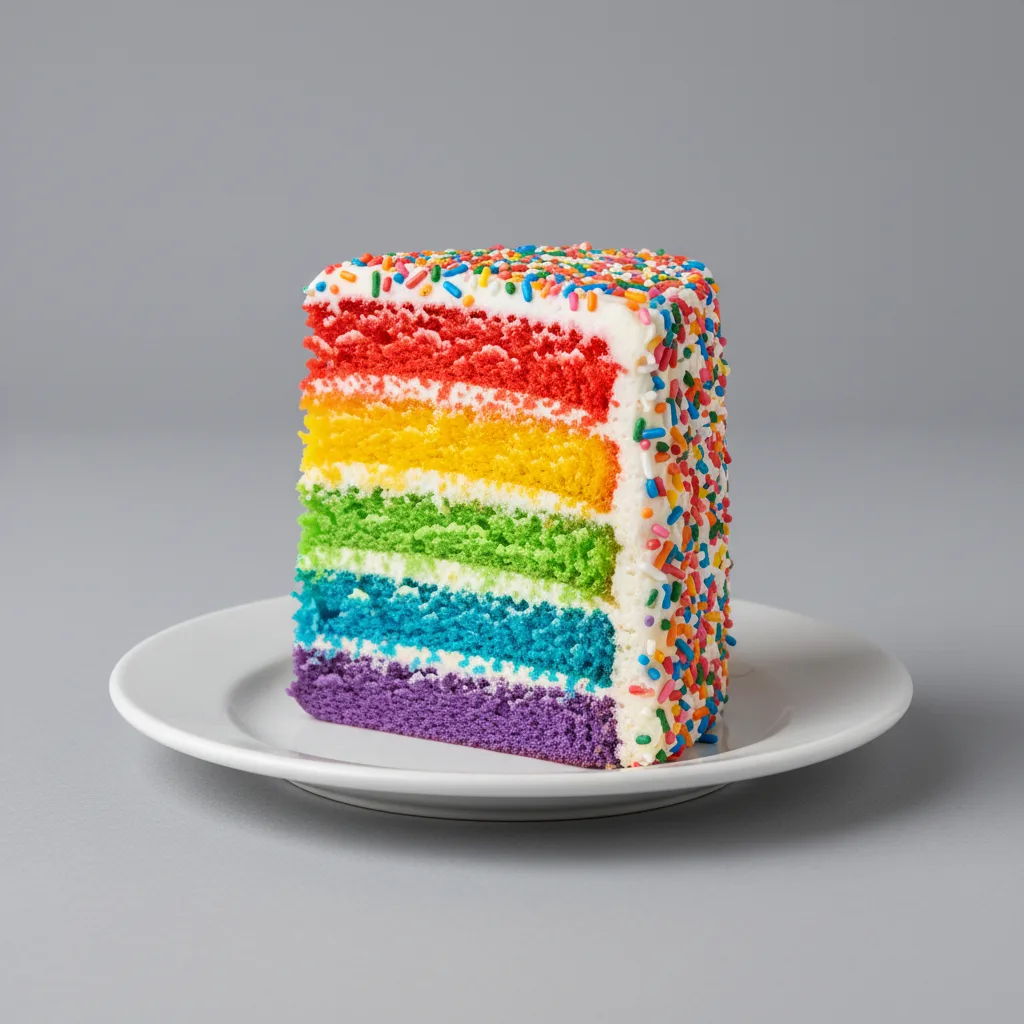 Rainbow Cake Slice Rainbow Cake Slice