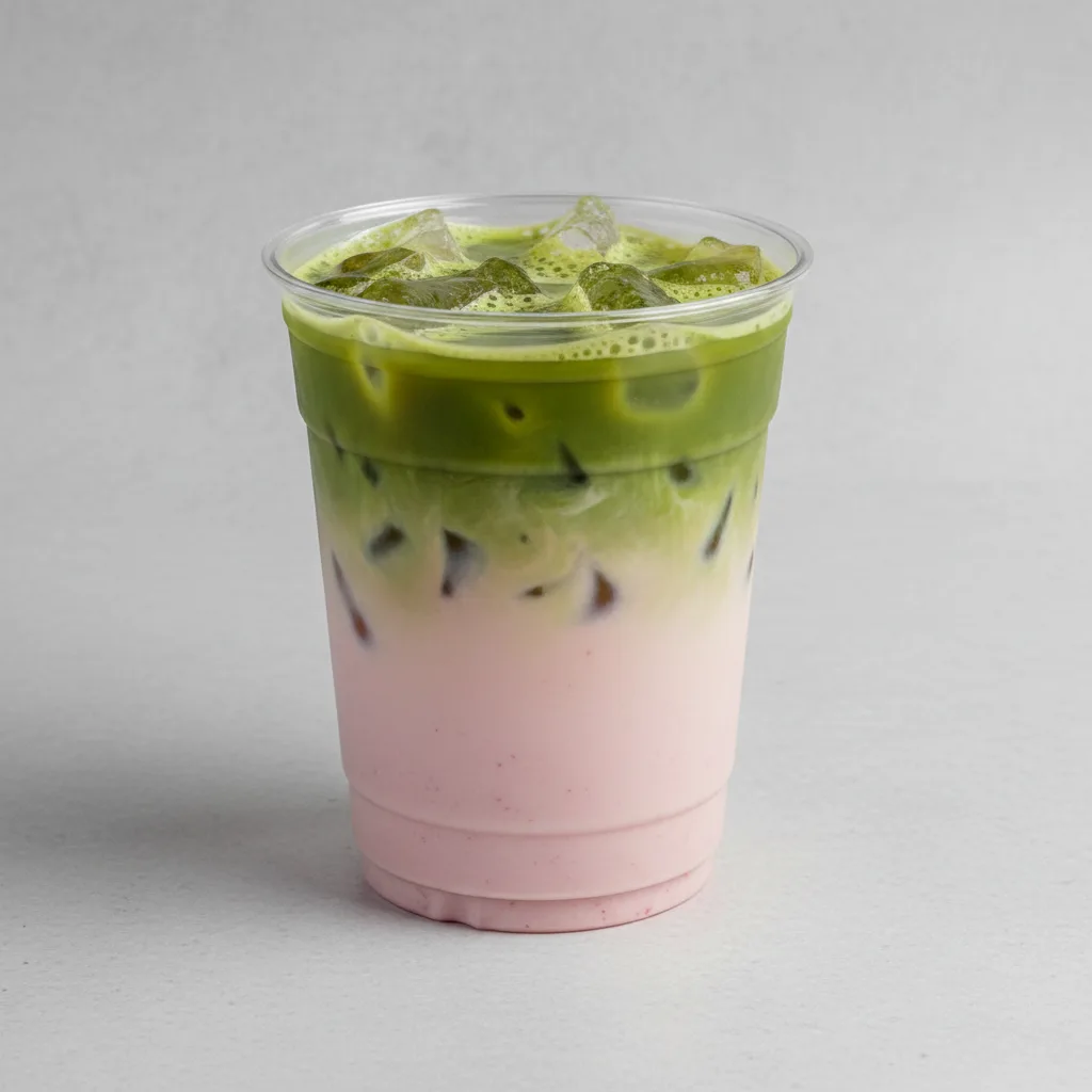 Iced Strawberry Matcha Latte Iced Strawberry Matcha Latte