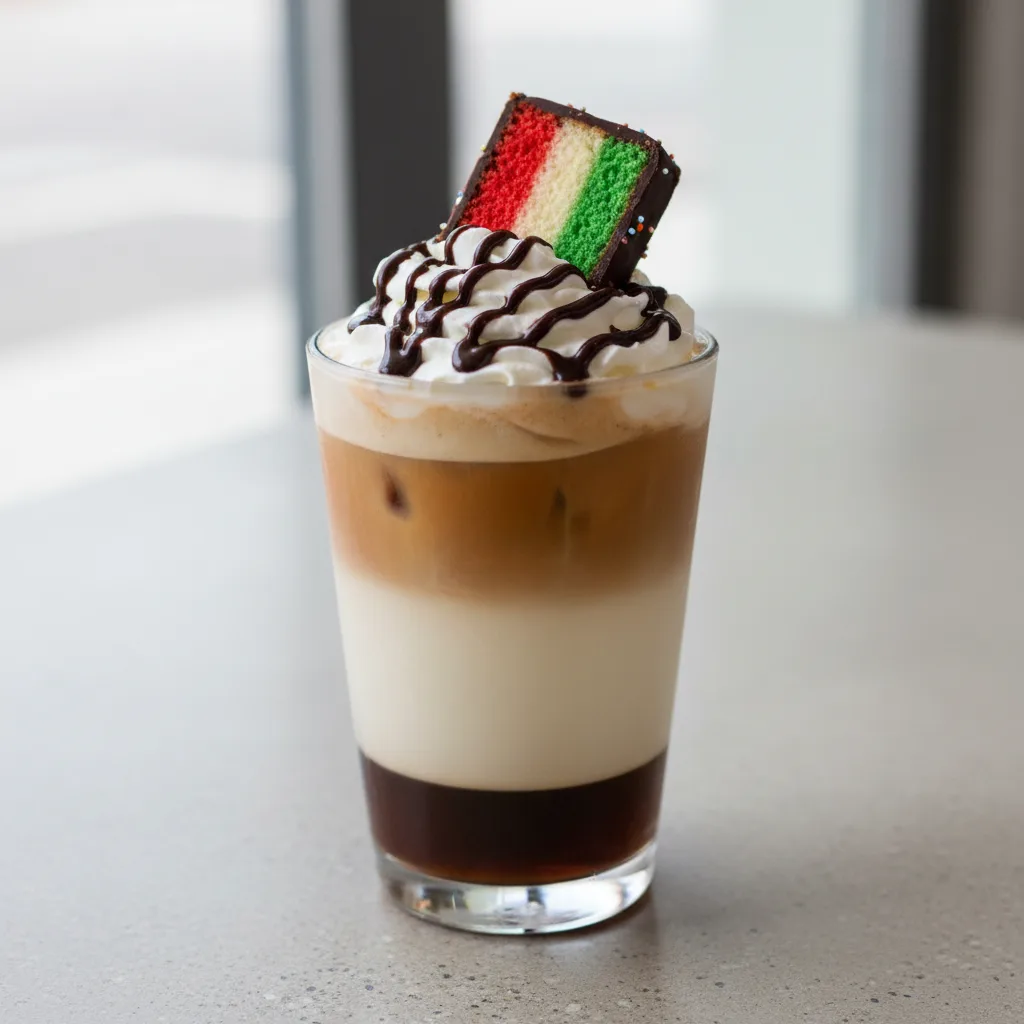 Rainbow Cookie Iced Latte Rainbow Cookie Iced Latte