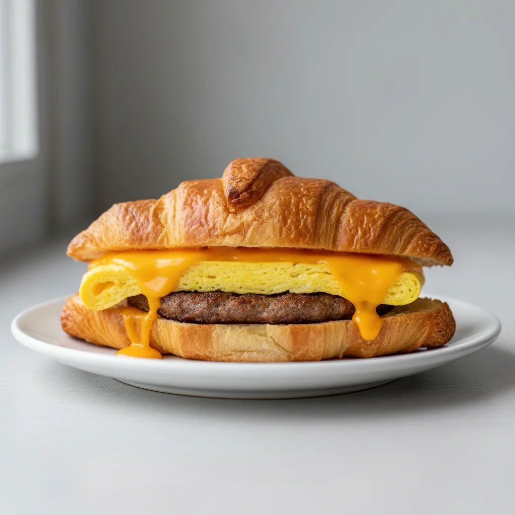 Croissant Sausage, Egg and Cheese Croissant Sausage, Egg and Cheese