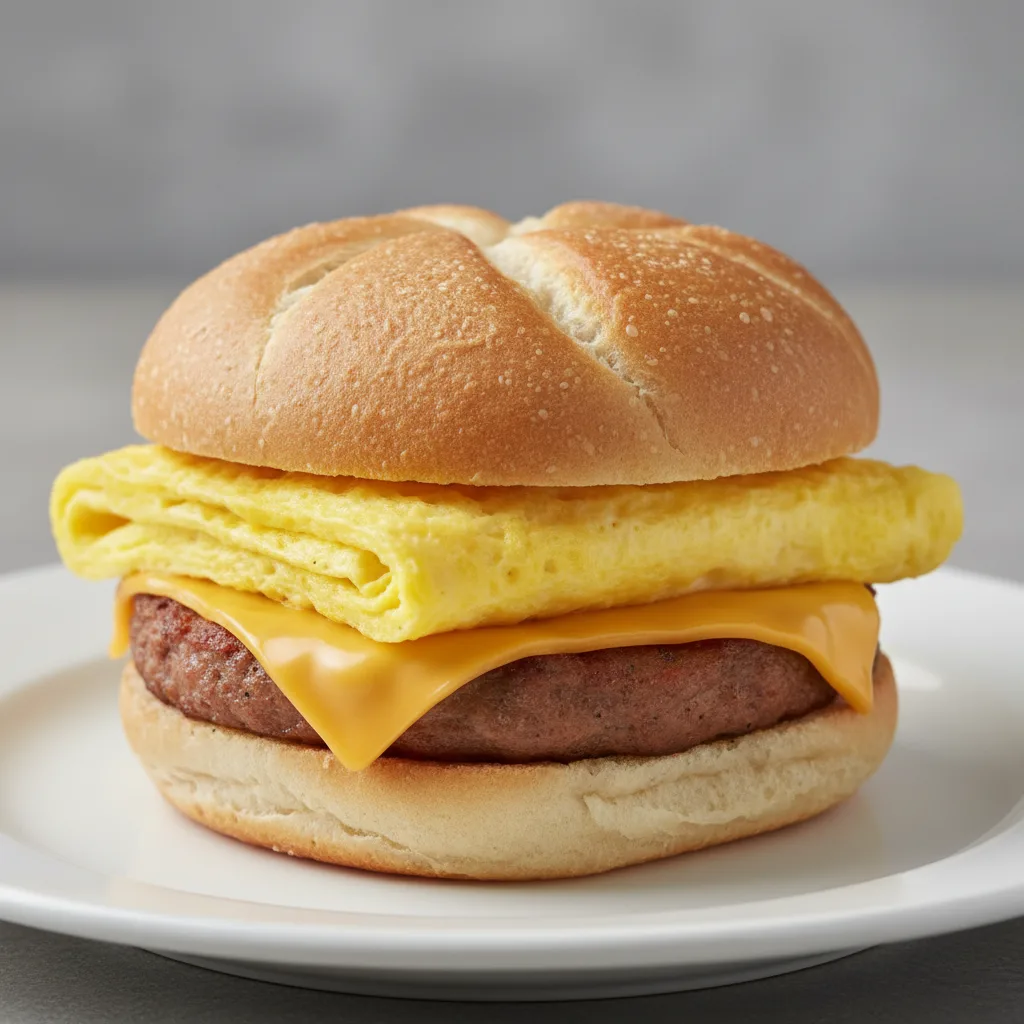 Kaiser Roll Sausage, Egg and Cheese Kaiser Roll Sausage, Egg and Cheese