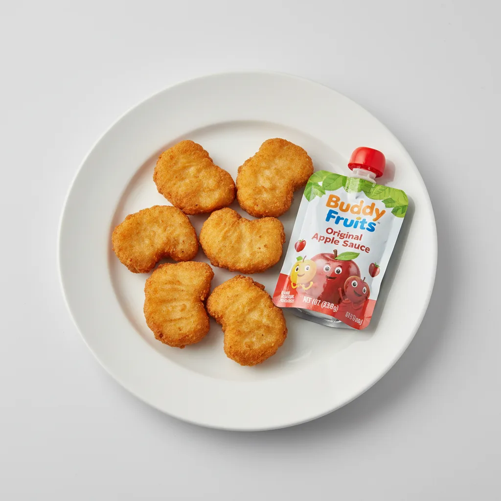 5 Ct Nuggets Kid's Meal with Buddy Fruits Apple Sauce 5 Ct Nuggets Kid's Meal with Buddy Fruits Apple Sauce
