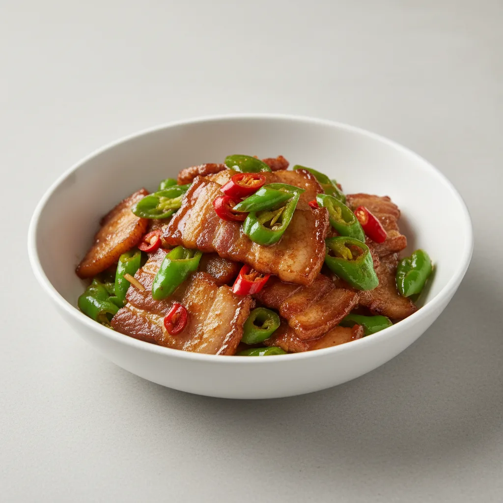 Stir-Fry Pork Belly with Green Pepper Stir-Fry Pork Belly with Green Pepper