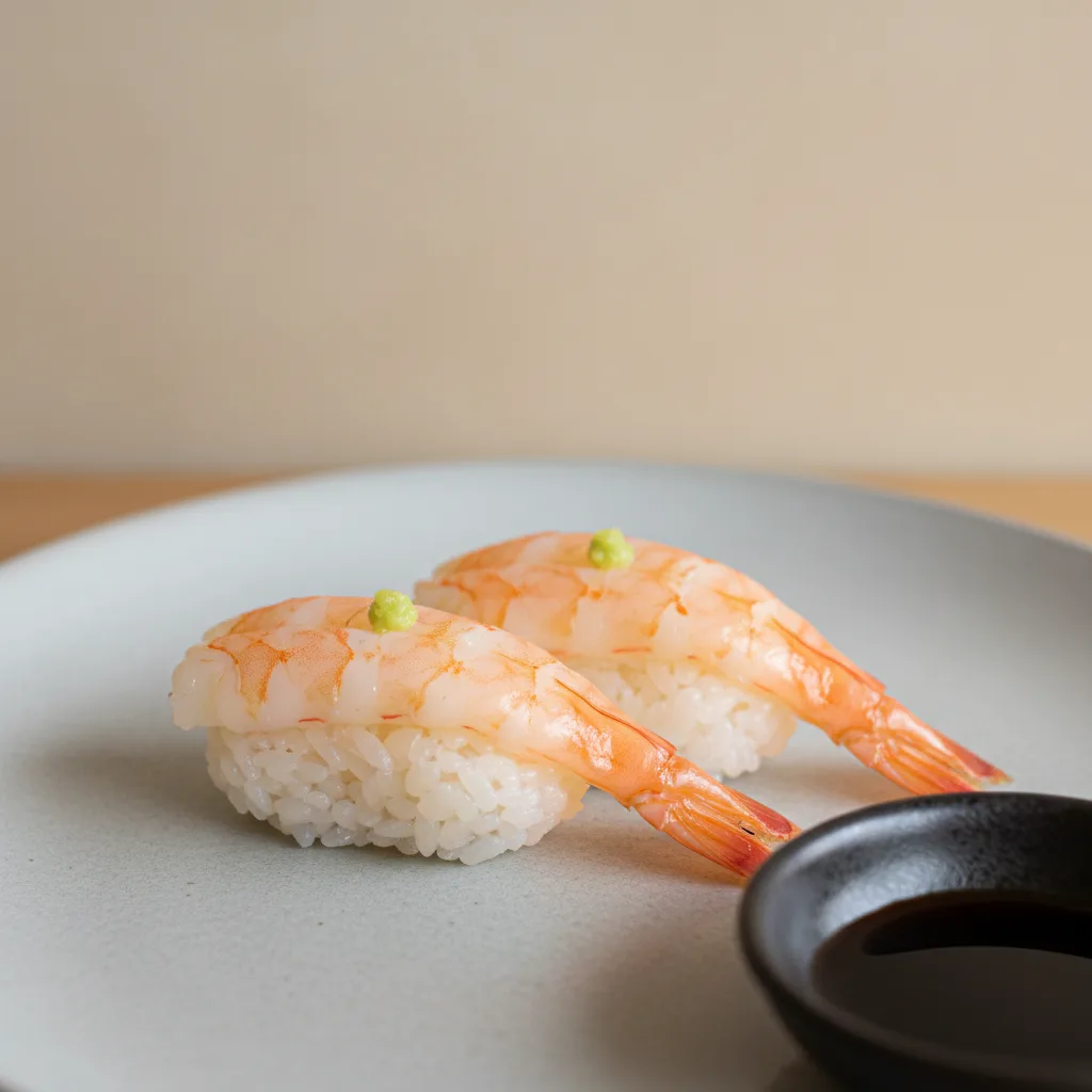 Amaebi (Sweet Raw Prawns) Nigiri