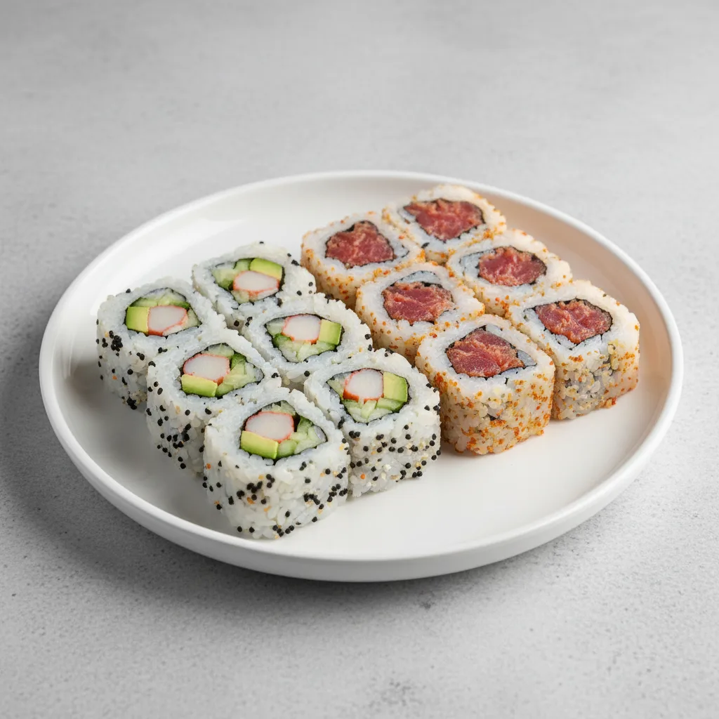 California Roll and Spicy Tuna Roll