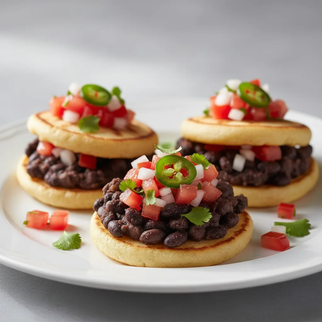 Mini Breakfast Arepas with Refried Beans Mini Breakfast Arepas with Refried Beans