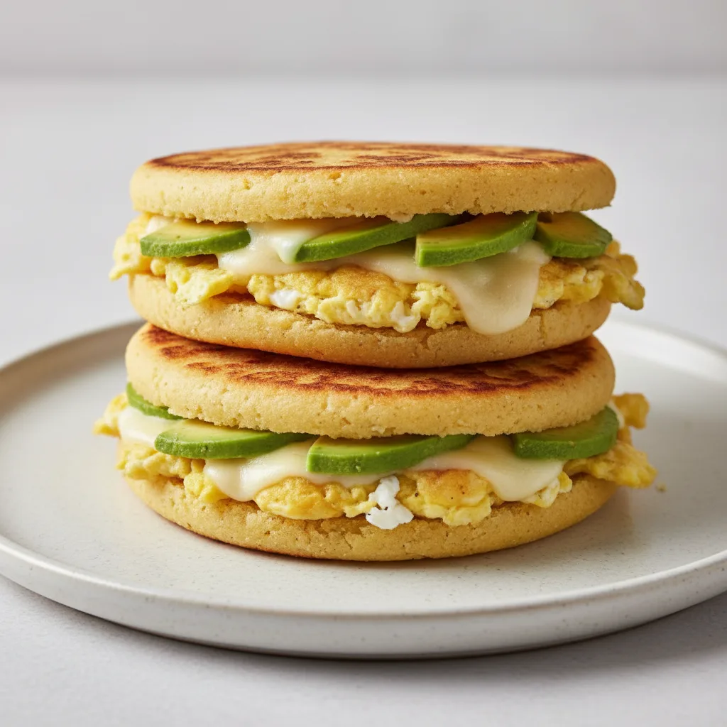 Breakfast Arepa Sandwiches Breakfast Arepa Sandwiches