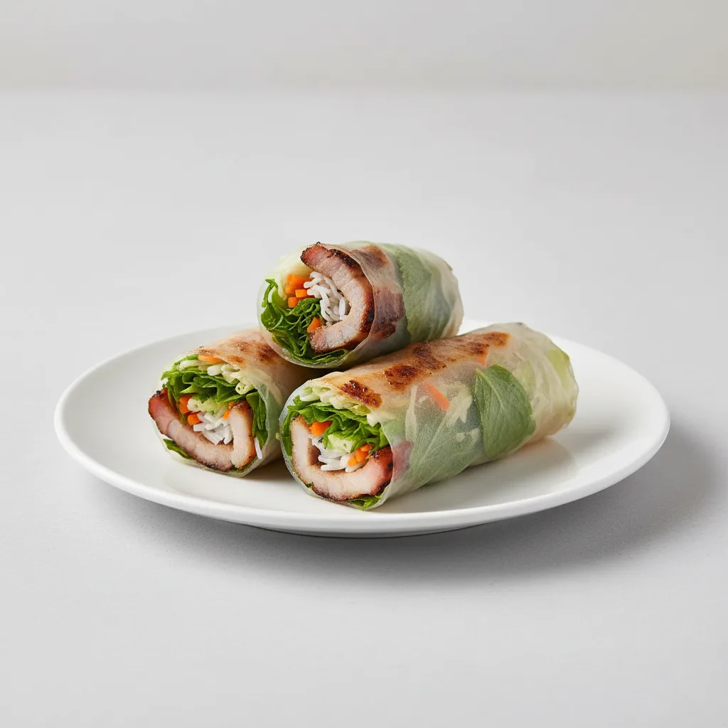 Grilled Pork Spring Rolls (3 Rolls) Grilled Pork Spring Rolls (3 Rolls)