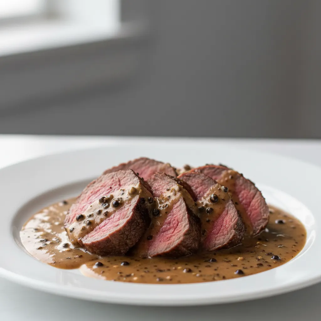 Roasted Beef Tenderloin with Au Poivre Roasted Beef Tenderloin with Au Poivre