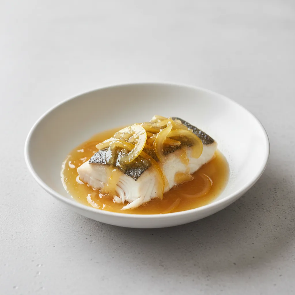 Steamed Bass with Chardonnay and Lemon Preserve Steamed Bass with Chardonnay and Lemon Preserve
