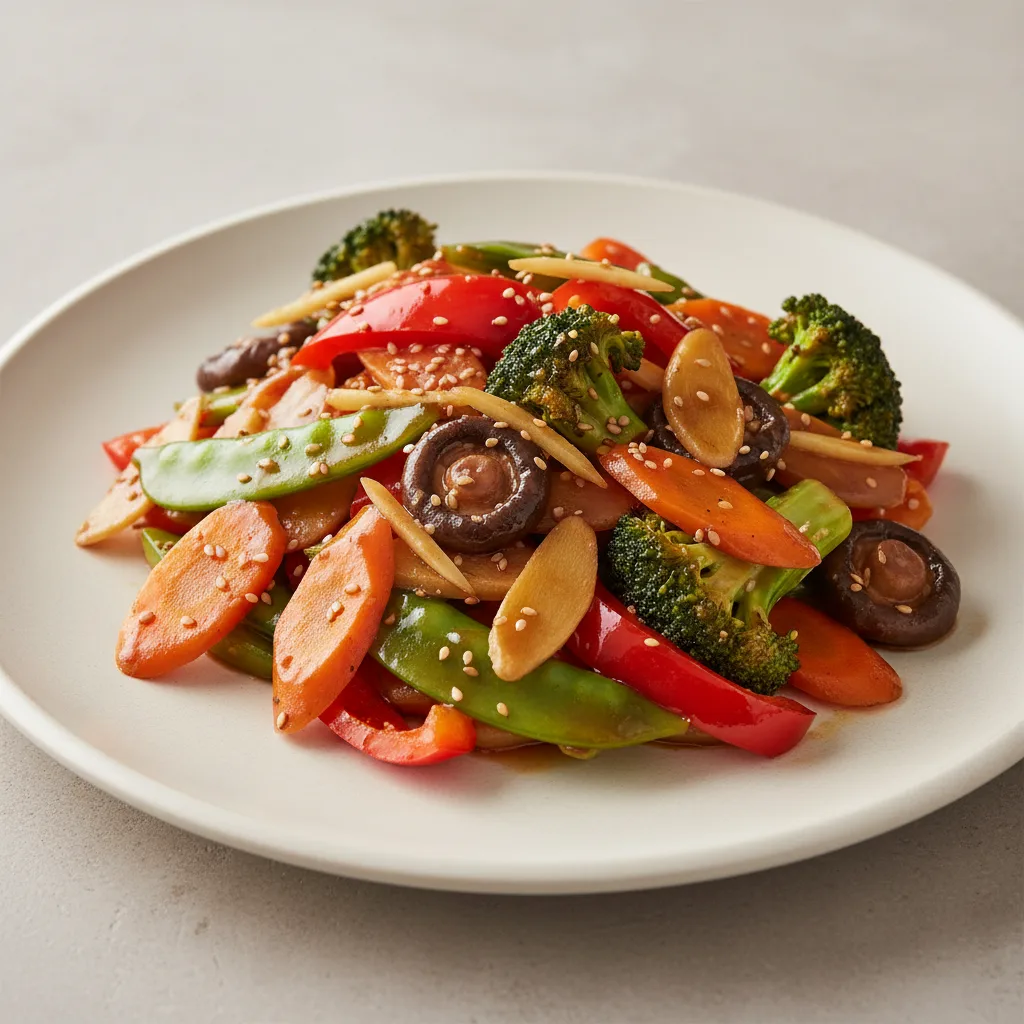 Stir-Fried Sesame Vegetables with Ginger and Sweet Soy Stir-Fried Sesame Vegetables with Ginger and Sweet Soy