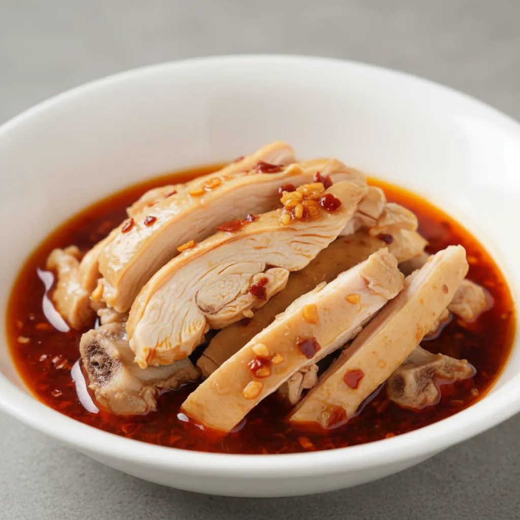 Sliced Chicken (with Bones) in Red Chili Oil