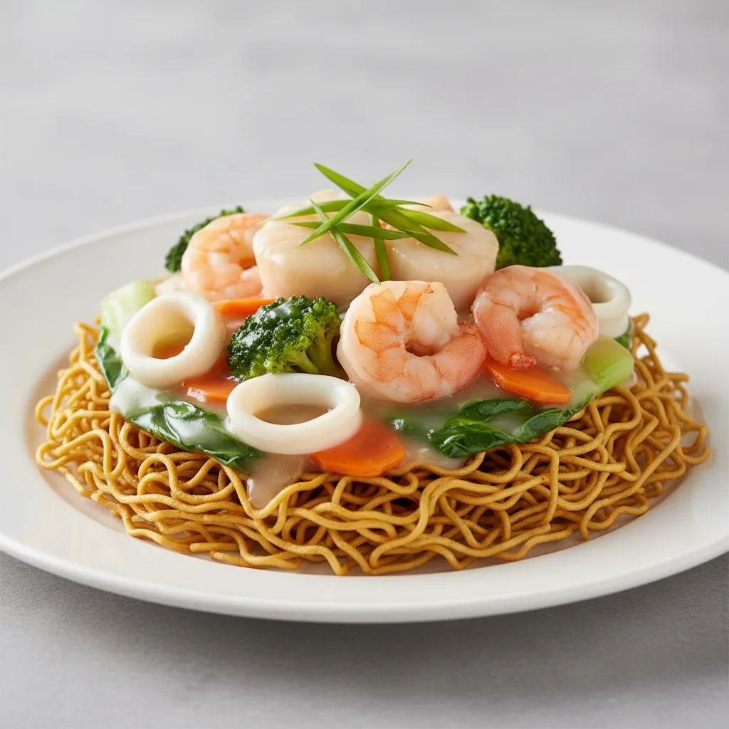 Seafood Pan Fried Egg Noodles