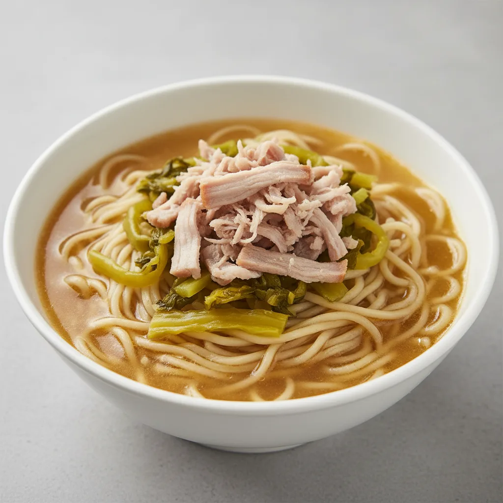 Shredded Pork with Chinese Pickled Soup Noodle