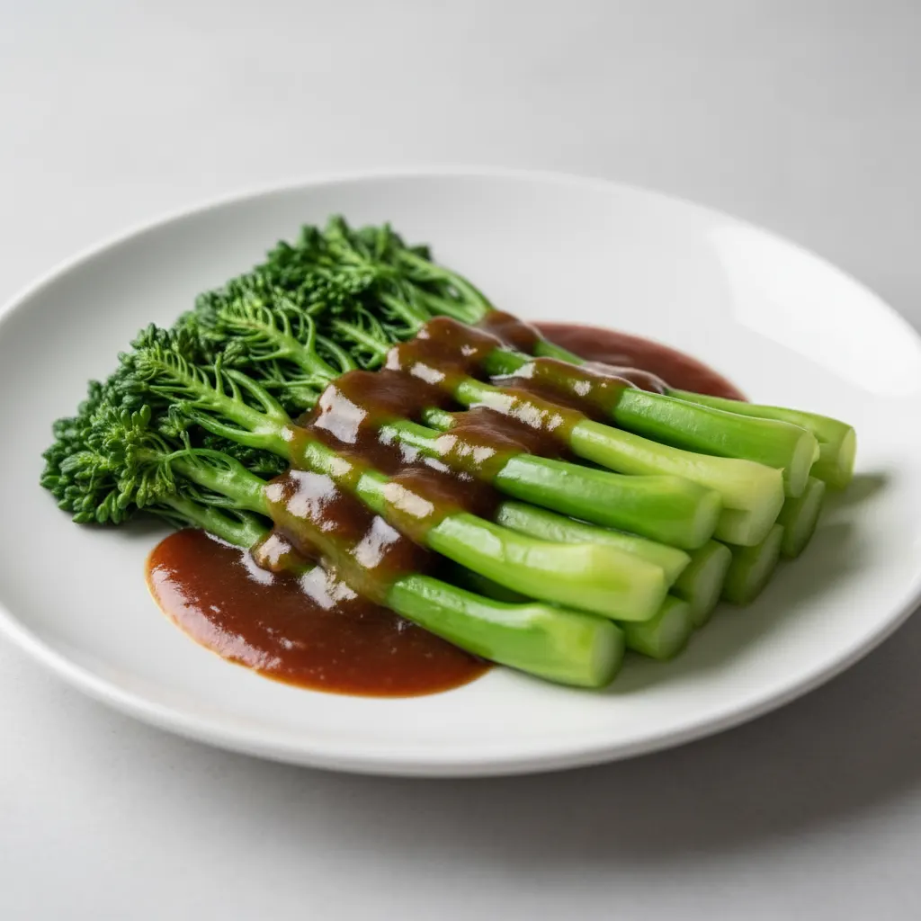 Steamed Chinese Broccoli with Oyster Sauce