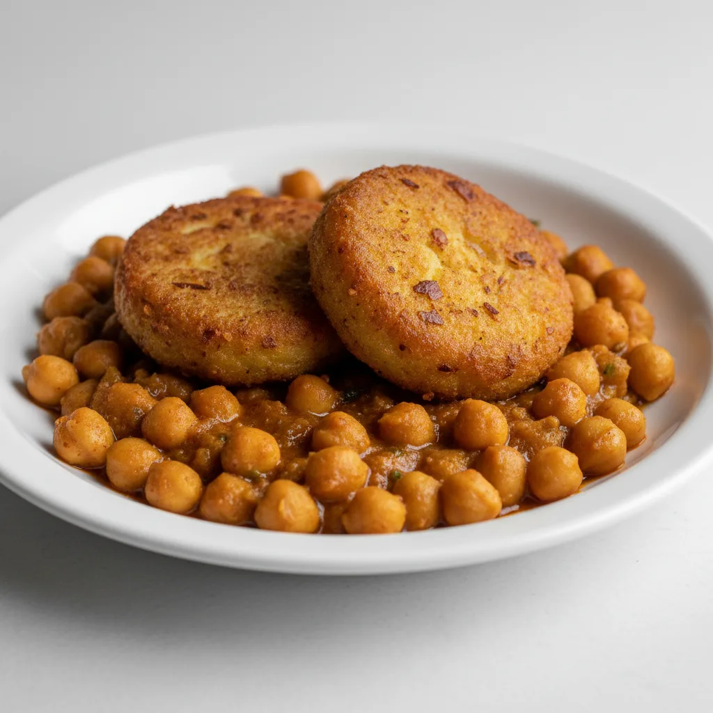 Aloo Tikki with Chana Aloo Tikki with Chana