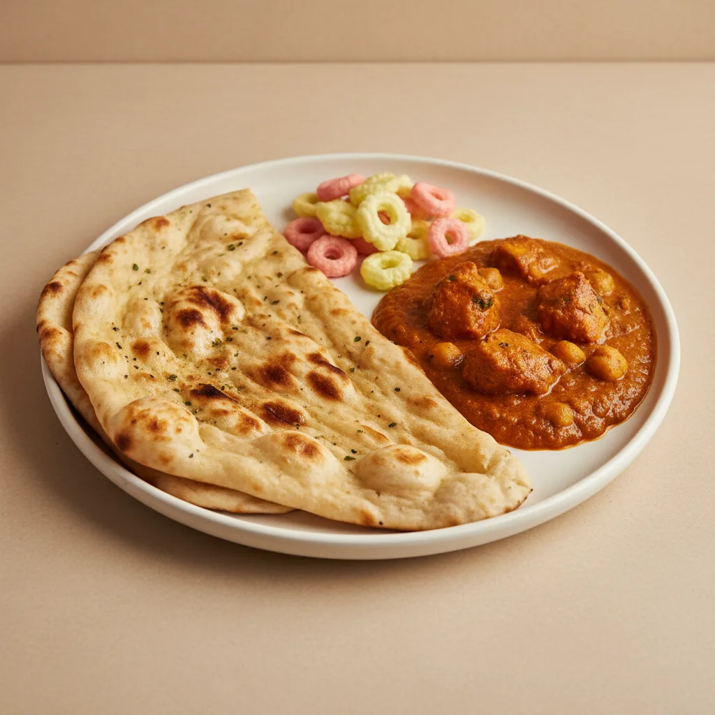 Naan with Tikka Masala