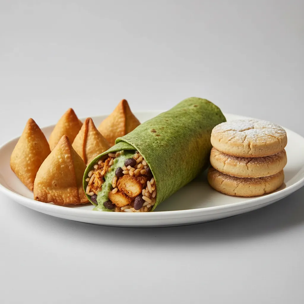 The Green Goan Burrito Combo Meal Deal The Green Goan Burrito Combo Meal Deal