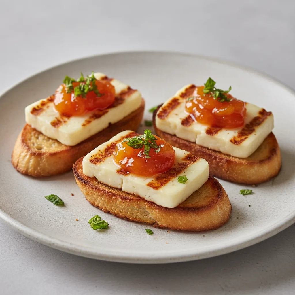 Halloumi Crostini