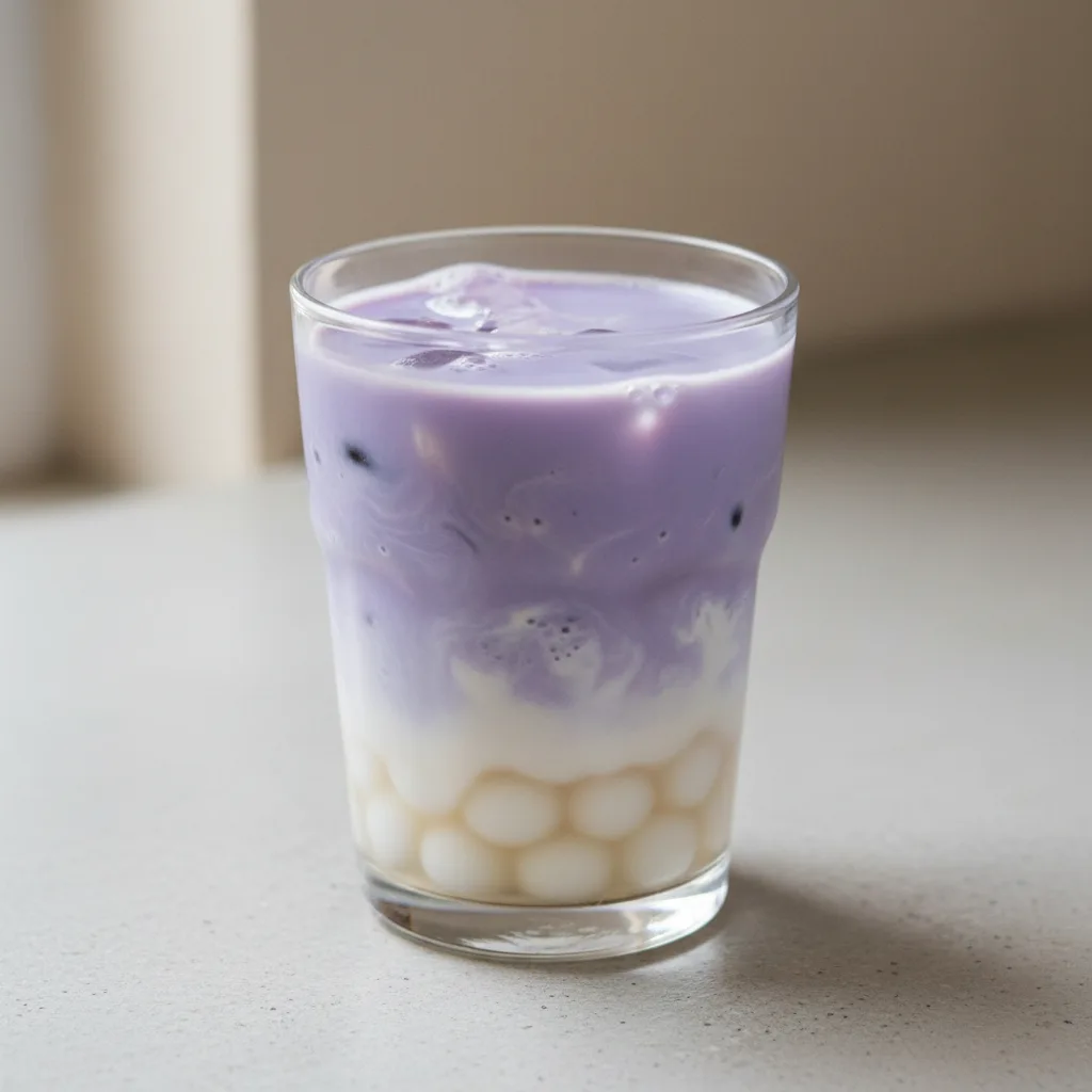 Ube Rice Mochi Fresh Milk Ube Rice Mochi Fresh Milk