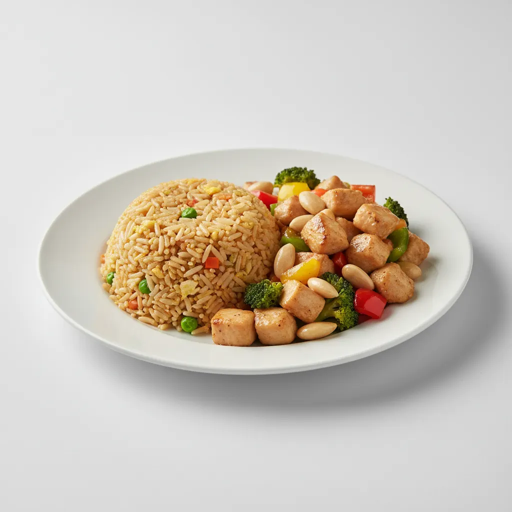 Almond Chicken with Fried Rice Dinner