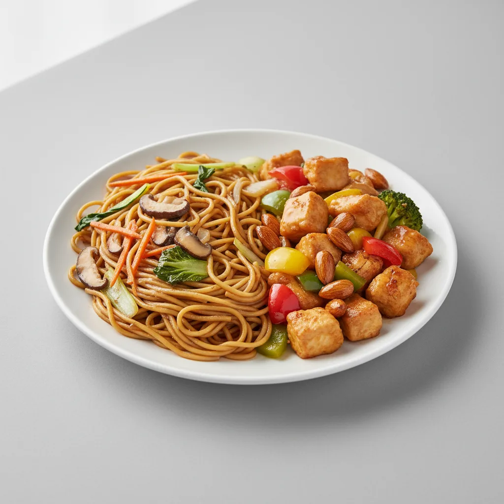 Almond Chicken with Lo Mein Dinner