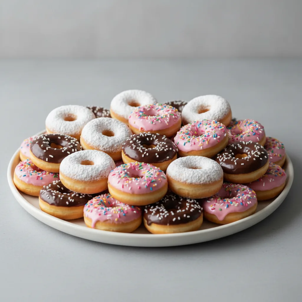 Large Platter of 50 Mini Donuts Large Platter of 50 Mini Donuts