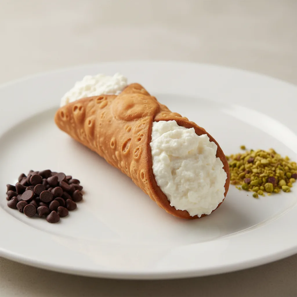 Cannolo Siciliano with Toppings on the Side