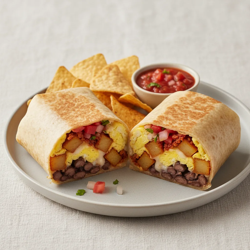 Potato and Chorizo Sausage Breakfast Burrito Potato and Chorizo Sausage Breakfast Burrito