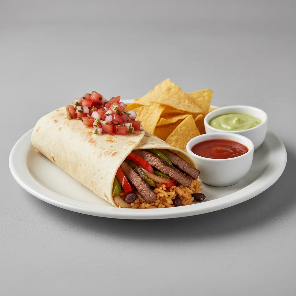 Beef Fajitas Burrito Beef Fajitas Burrito