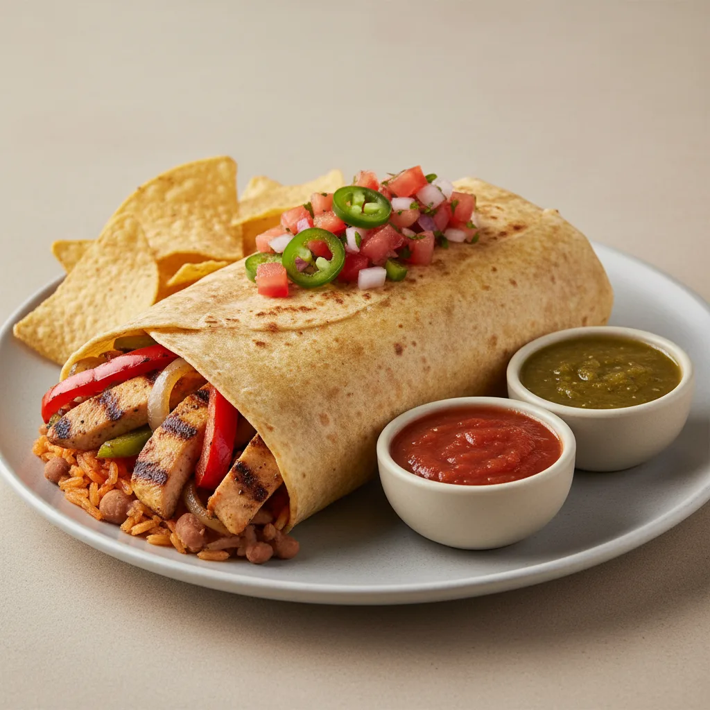 Chicken Fajitas Burrito Chicken Fajitas Burrito