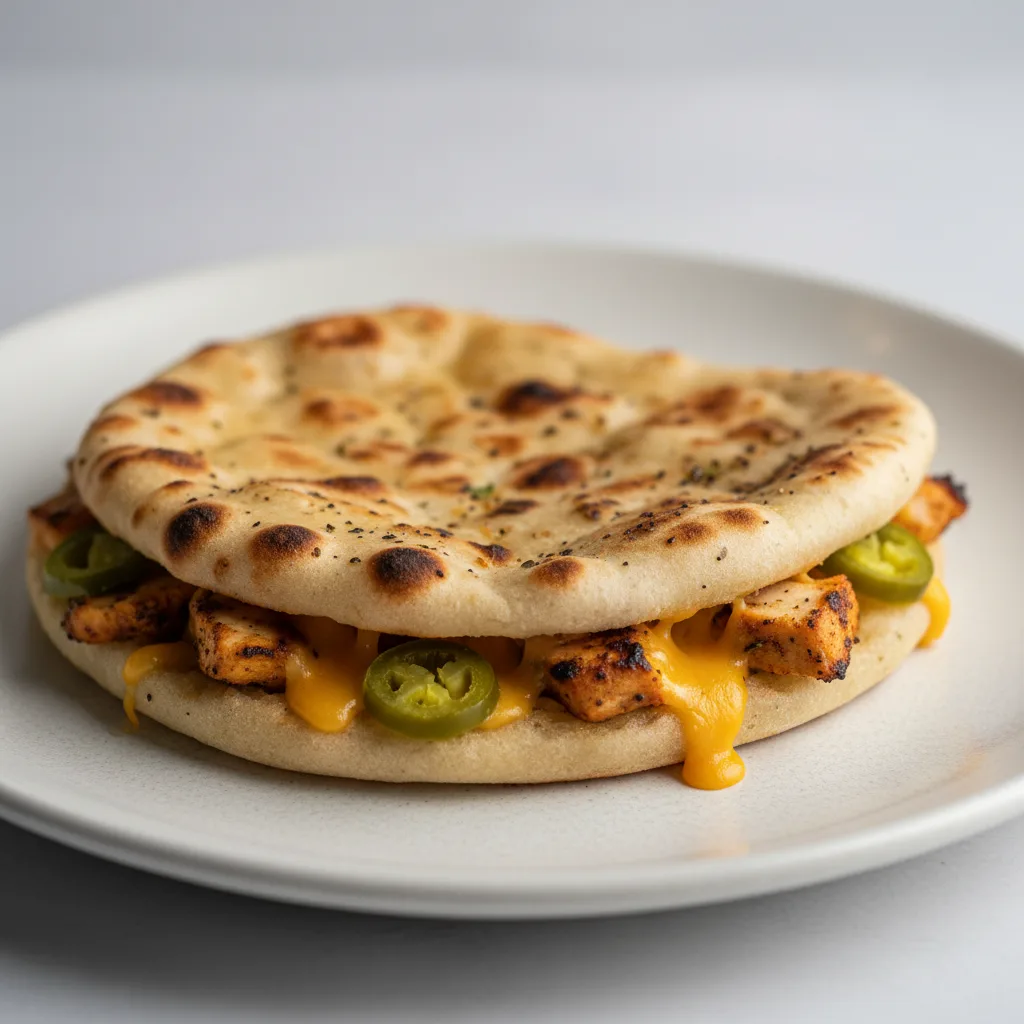 Chicken, Cheese, and Jalapeno Naan Chicken, Cheese, and Jalapeno Naan