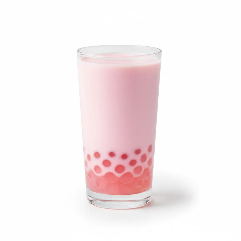 Strawberry Pink Milky with Popping Boba Strawberry Pink Milky with Popping Boba