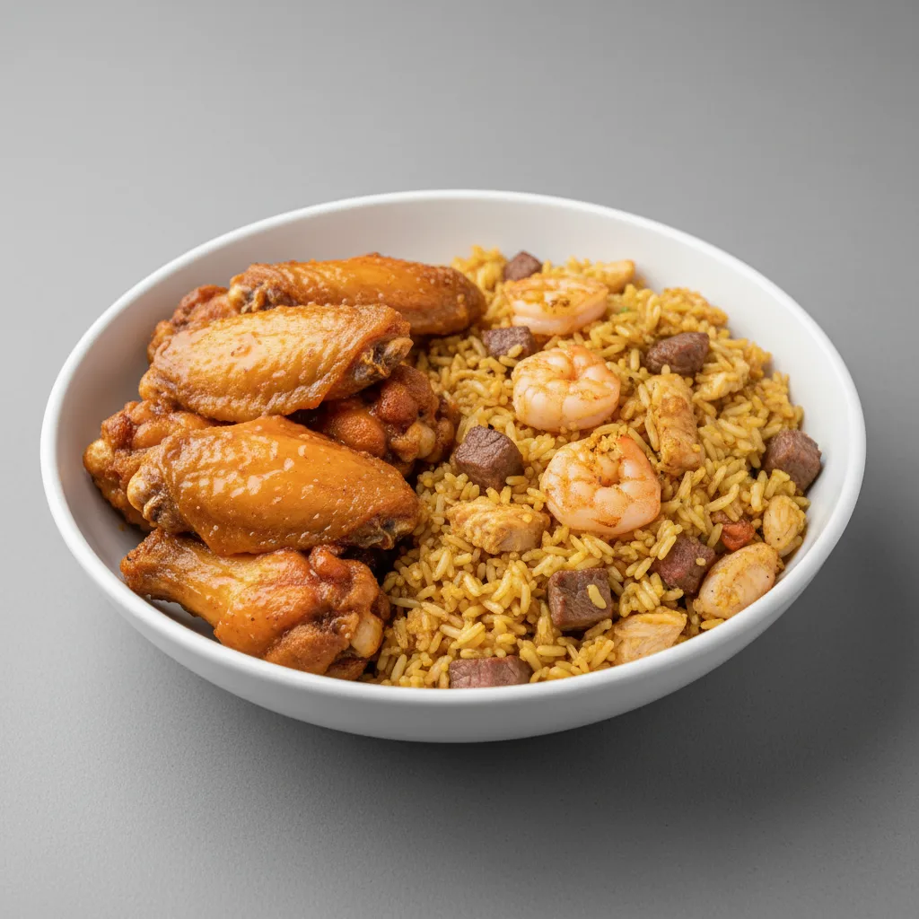 8 Wings with House Fried Rice
