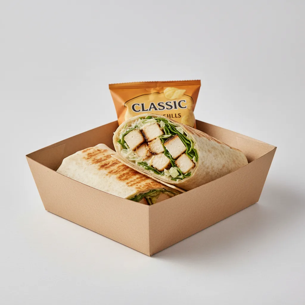 Chicken Caesar Wrap Boxed Meal