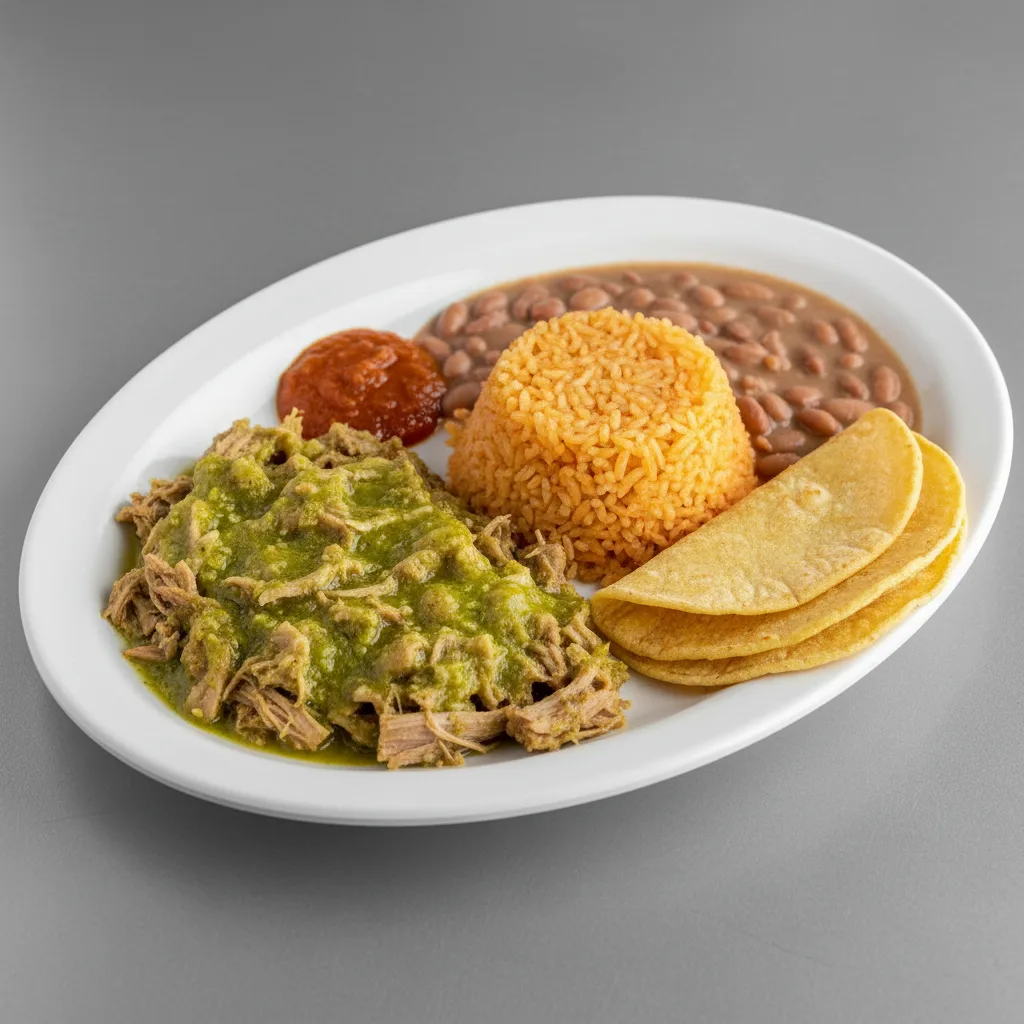 Pork in Green Salsa With House Habanero in Corn Tortilla (gluten Free)