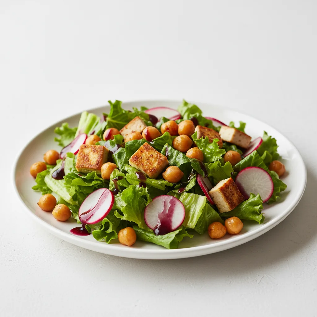 Chickpea Fresh Garden Salad — Tofu