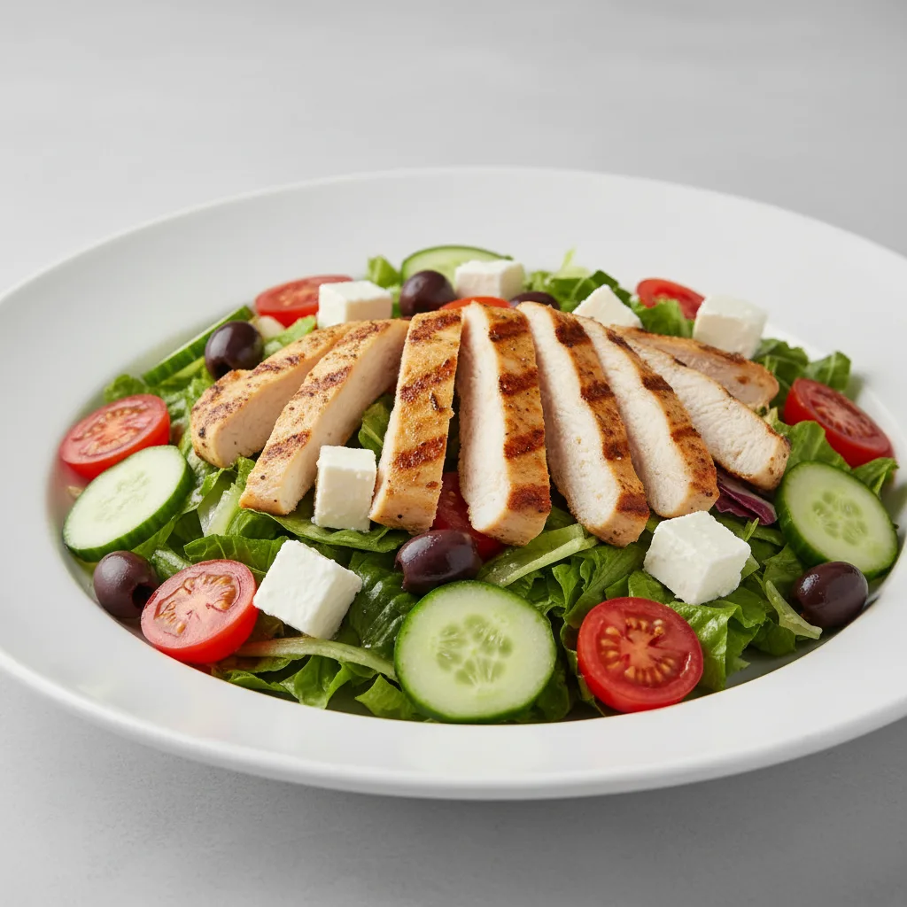 Mediterranean House Salad — Chicken