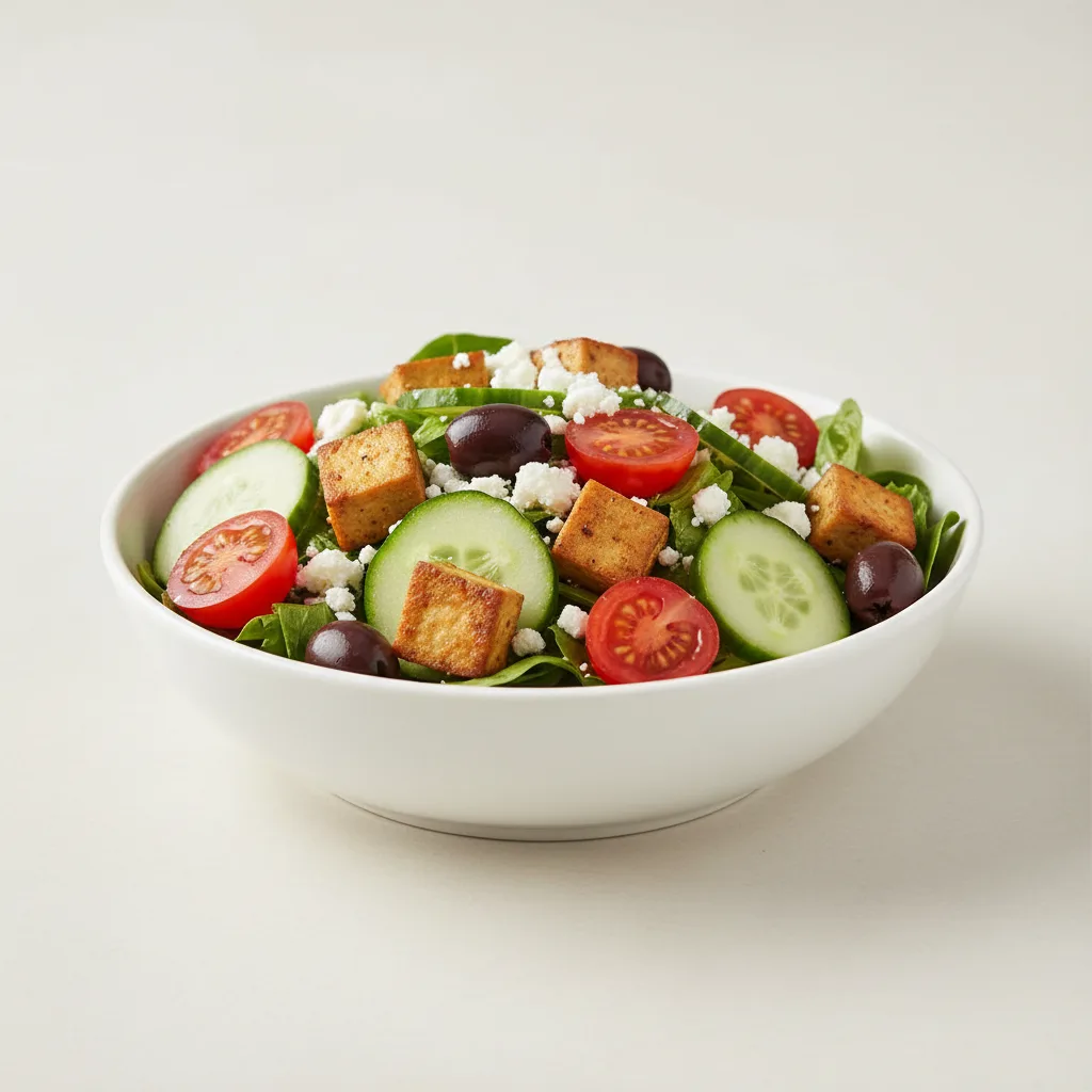Mediterranean House Salad — Tofu