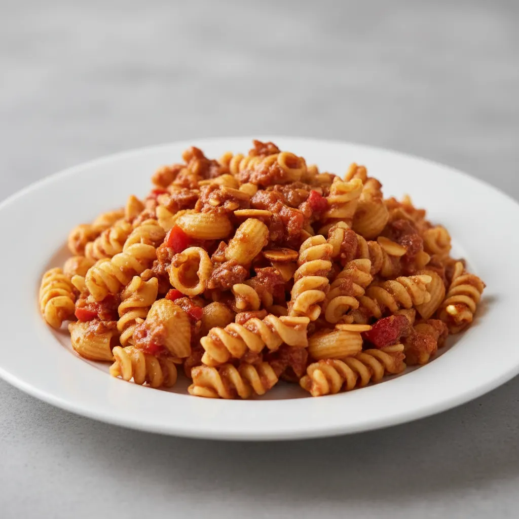 Tray of Organic Pasta Salad with Romesco Tray of Organic Pasta Salad with Romesco