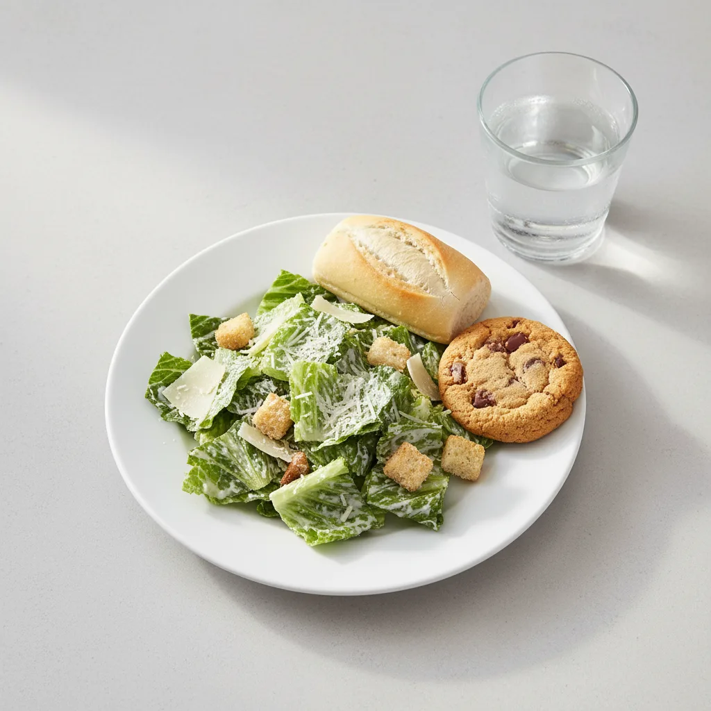 Caesar House Salad, Cookie, Water Caesar House Salad, Cookie, Water