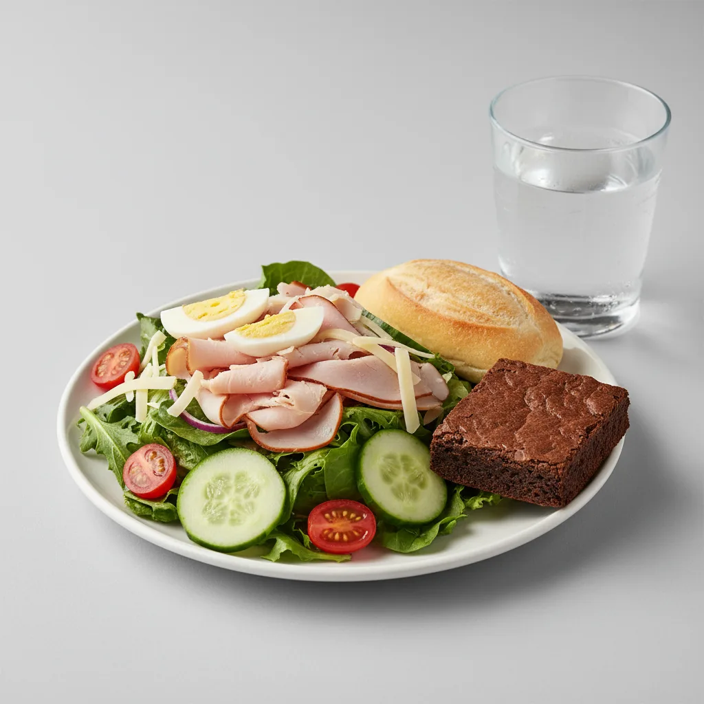 Chef House Salad, Brownie, Water Chef House Salad, Brownie, Water