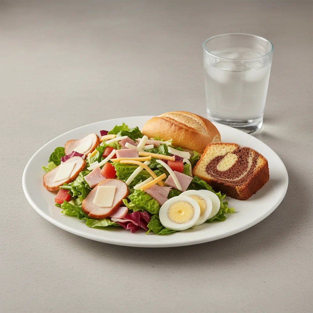 Chef House Salad, Poundcake, Water Chef House Salad, Poundcake, Water